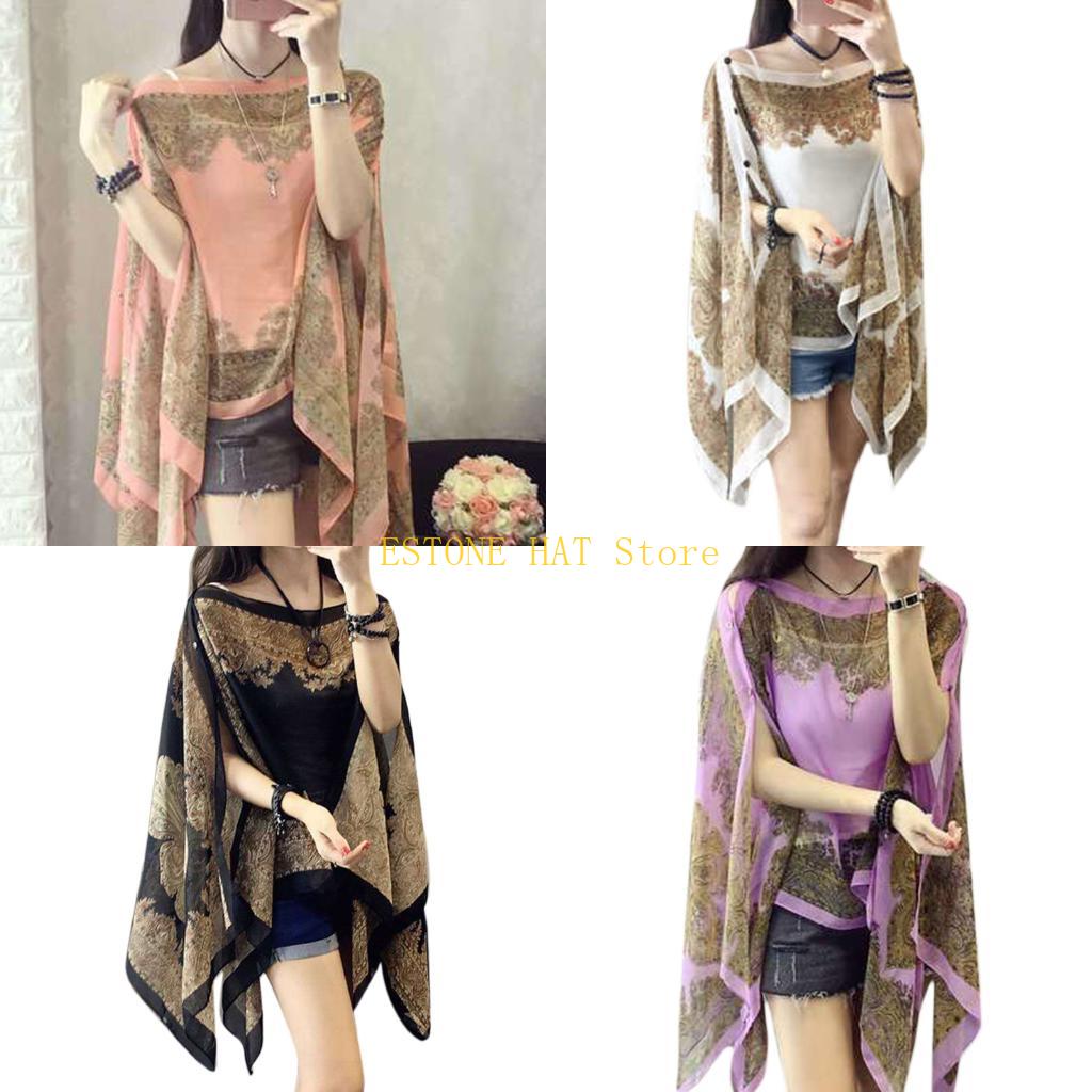 Pashmina Wrap Large - 49MF Bufandas para mujer, chal capa