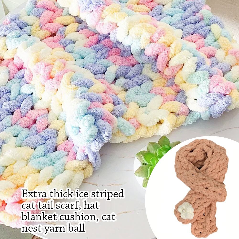 Woven Scarf Blanket - Ovillo de hilo de chenilla Multicolor