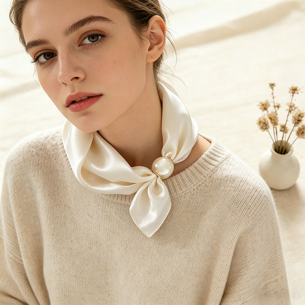 Ascot Neck Scarf - Cadena para pañuelo de seda con