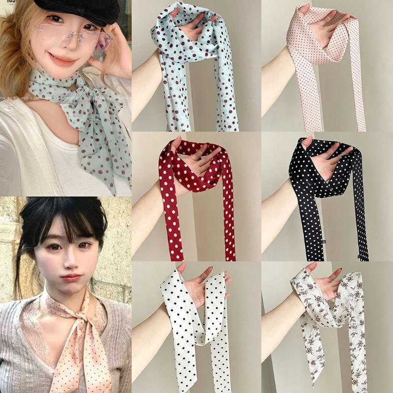 Ascot Neck Scarf - Pañuelo de seda con estampado floral