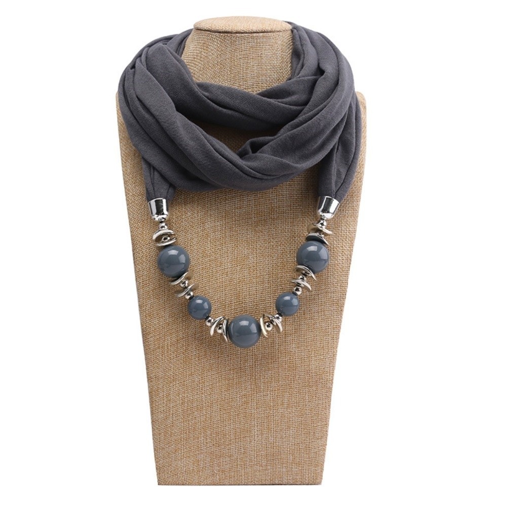 Infinity Scarf Knit - Pañuelo de Chifón con Cuentas, Estilo