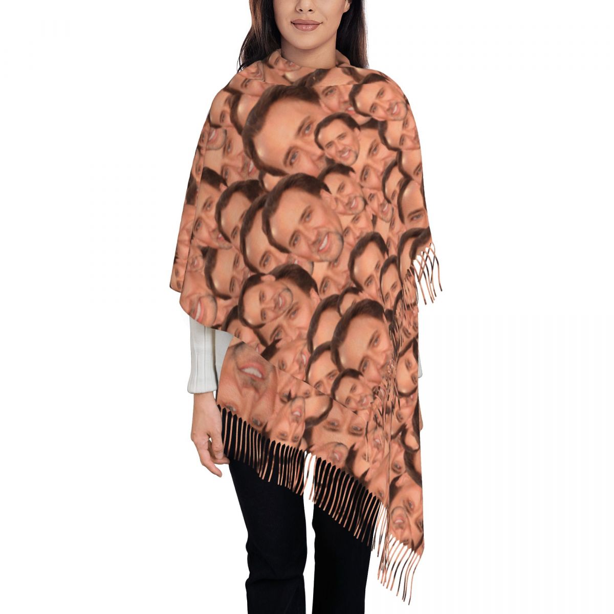Nicolas Cage Meme Face Chal Wr - Pashmina Wrap Large reseña y precio