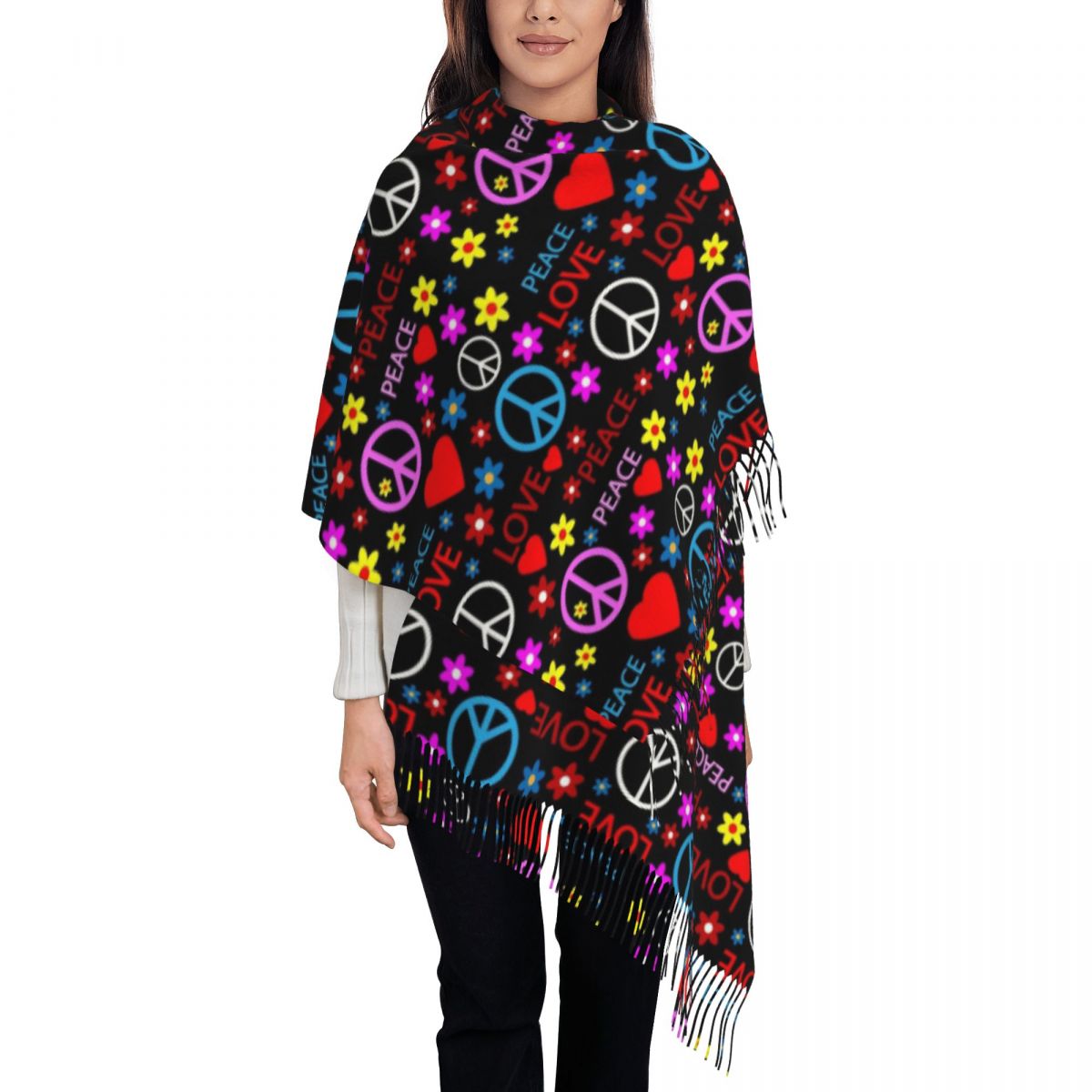 Bufanda con estampado de amor  - Pashmina Wrap Large reseña y precio