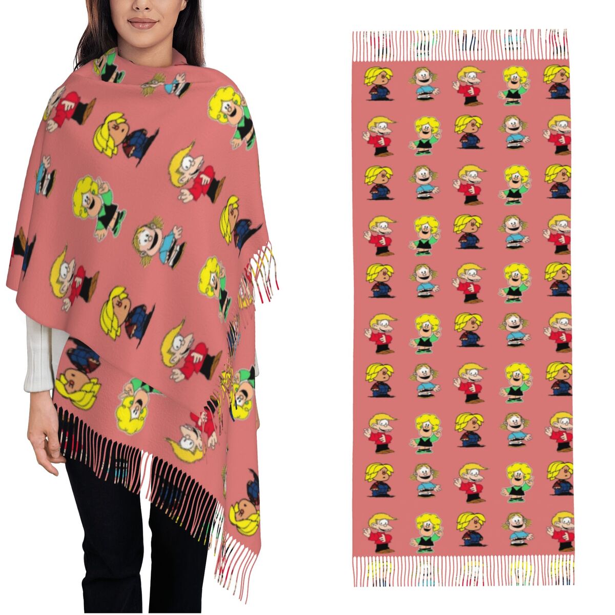 Bufanda con borlas para mujer, - Pashmina Wrap Large reseña y precio