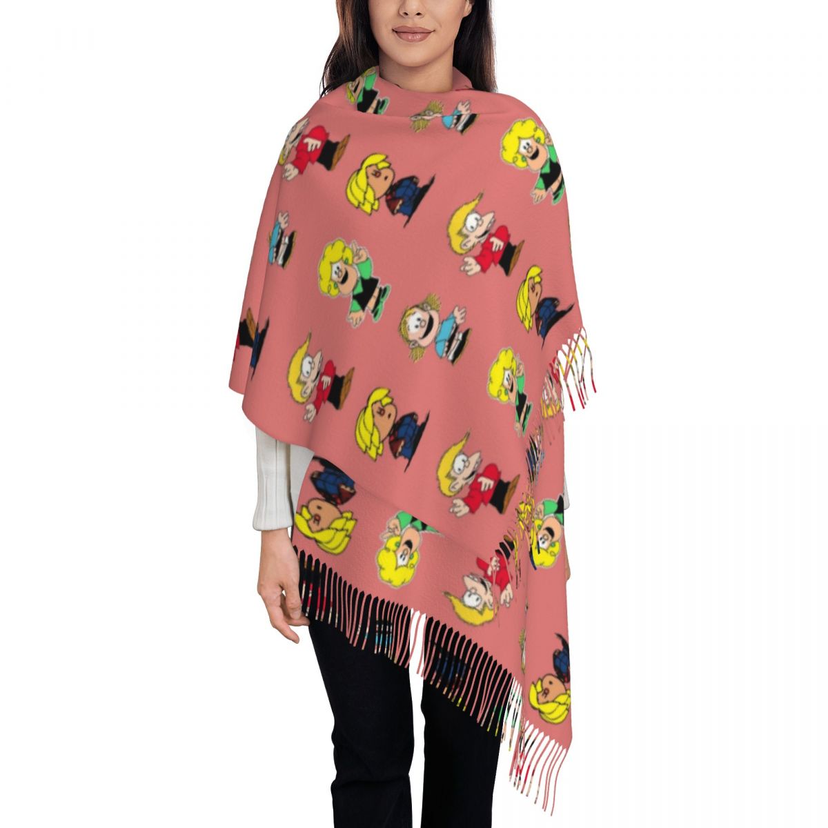 Bufanda con borlas para mujer, - Pashmina Wrap Large reseña y precio